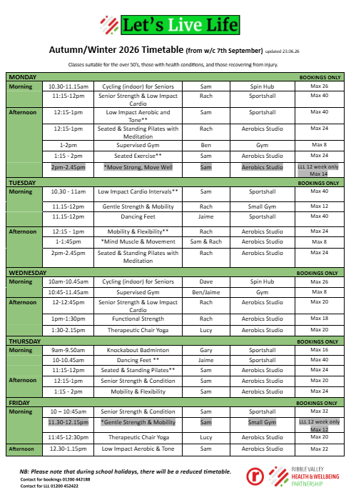 Winter 2026 timetable – LLL